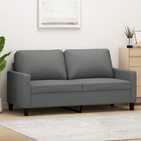 2-Seater Sofa Dark Grey 140 cm Fabric