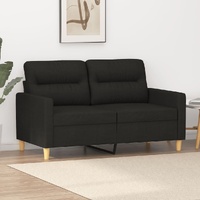 2-Seater Sofa Black 120 cm Fabric