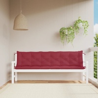 Garden Bench Cushions 2pcs Wine Red 200x50x7cm Oxford Fabric