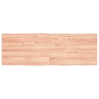 Table Top Light Brown 120x40x(2-4)cm Treated Solid Wood Live Edge