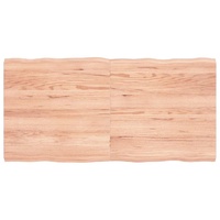 Table Top Light Brown 120x60x(2-4)cm Treated Solid Wood Live Edge