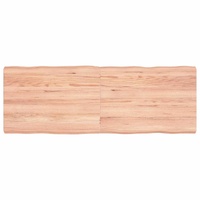 Table Top Light Brown 140x50x(2-6)cm Treated Solid Wood Live Edge
