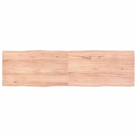 Table Top Light Brown 180x50x(2-4)cm Treated Solid Wood Live Edge