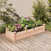 Garden Raised Bed with Liner 120x45x25 cm Solid Wood Fir