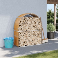 Log Holder Wood Look 120x45x140 cm Galvanised Steel