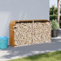Log Holder Wood Look 180x45x100 cm Galvanised Steel