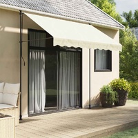 Retractable Awning Cream 300x150 cm Fabric and Steel