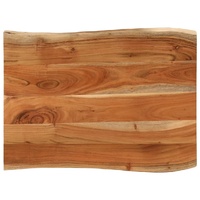 Table Top 80x60x3.8 cm Rectangular Solid Wood Acacia Live Edge