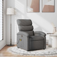 Massage Recliner Chair Dark Grey Fabric