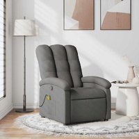 Massage Recliner Chair Dark Grey Fabric