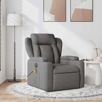 Massage Recliner Chair Dark Grey Fabric