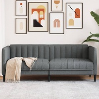 Sofa 2-Seater Dark Grey Fabric