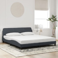 Bed Frame "Dover" Dark Grey 180x200 cm King Velvet
