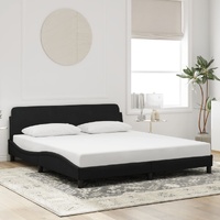 Bed Frame "Dover" Black 180x200 cm King Velvet