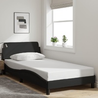 Bed Frame "Dover" Black 107x203 cm King Single Fabric