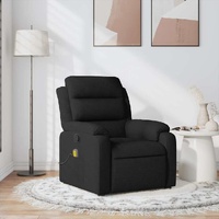 Massage Recliner Chair Black Fabric