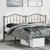 Metal Headboard Black 183 cm King