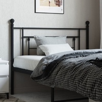 Metal Replace Headboard Black 107 cm