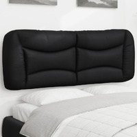 Headboard Cushion "Hvar" Black 137 cm Double Faux Leather