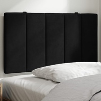 Headboard Cushion "Hanko" Black 90 cm Velvet