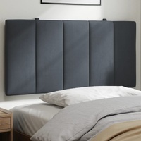 Headboard Cushion "Hanko" Dark Grey 107 cm King Single Velvet