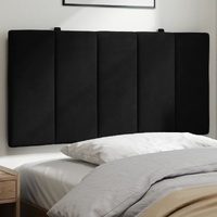 Headboard Cushion "Hanko" Black 107 cm King Single Velvet