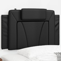 Headboard Cushion "Viana" Black 90 cm Faux Leather