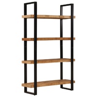 Bookcase 4-Tier 110x40x180 cm Solid Wood Mango and Iron