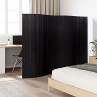 Room Divider Black Width 250 cm Height 165 cm Bamboo