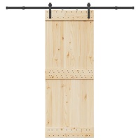Sliding Door Hardware Kit 213,5 cm Steel Black