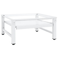 Washing Machine Pedestal with Pull-out Shelf White