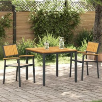 Stacking Chair 2 pcs Brown 56 x 57 x 87 cm Solid Acacia Wood