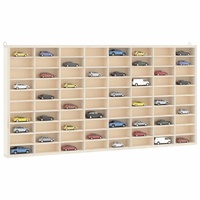 Wooden Collector's Display Case with 80 Compartments 80x4.5x40.5cm