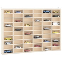 Wooden Collector's Display Case with 60 Compartments 60x4.5x40.5cm