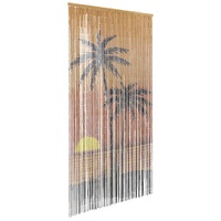 Insect Door Curtain Palm Tree Print 100x200 cm Bamboo