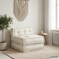 Modular Sofa Unit Cream 70x70x54 Fabric