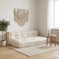 Pallet Sofa Cushion 2 pcs Cream 120 x 80 x 38 cm Fabric