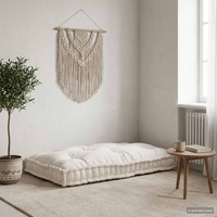 Pallet Sofa Cushion Cream 120 x 80 x 12 cm Fabric