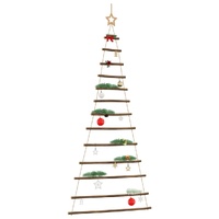  Hanging Christmas Tree with Top Star 86x180 cm Natural Branch