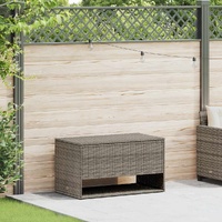Outdoor Cushion Box Grey 100x55x55.5 cm Poly Rattan