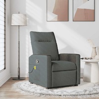 Massage Recliner Chair Dark Grey Fabric