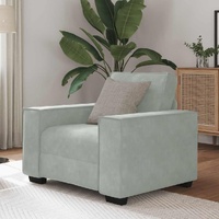 Sofa Chair Light Grey 60 cm Velvet