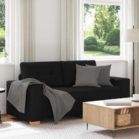 Loveseat Sofa Black 180x77x82 cm Fabric