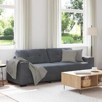3-Seater Sofa Dark Grey 220x78x80 cm Velvet