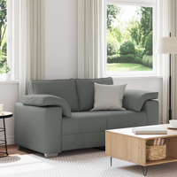 Loveseat Sofa Dark Grey 160 cm Fabric