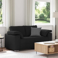 Loveseat Sofa Black 160 cm Fabric