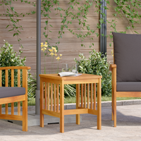 Garden Side Table Brown 45x45x50 cm Solid Acacia Wood