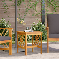 Garden Side Table Brown 45x45x50 cm Solid Acacia Wood