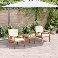 Garden Chairs 2 pcs with Cushions Solid Wood Acacia