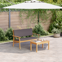 4 Piece Garden Sofa Set with Cushions Solid Wood Acacia